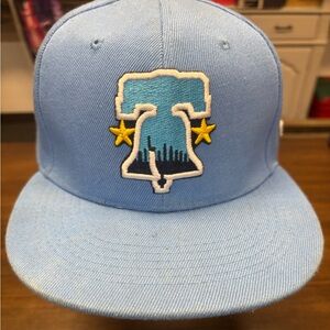 Sky Blue Embroidered Men's Cap